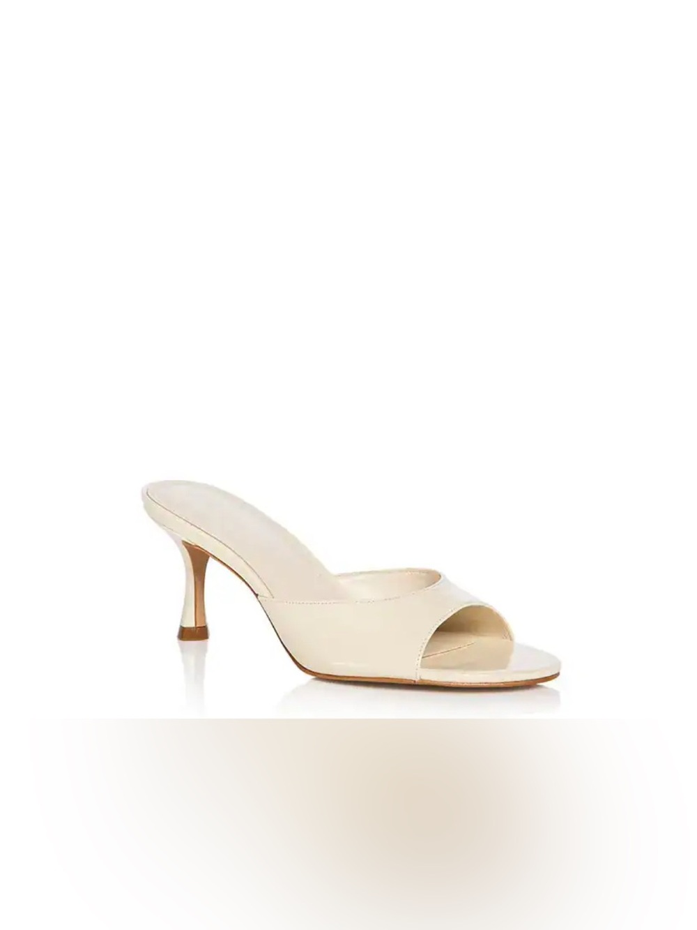 Aqua Cream Shrn Open-Toe Mid Heel Mule